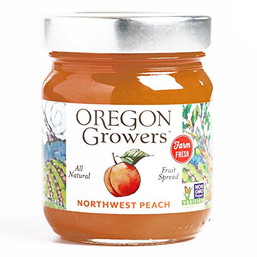 Oregon Growers Northwest Peach Jam 12 oz each (1 Item Per Order, not per case)