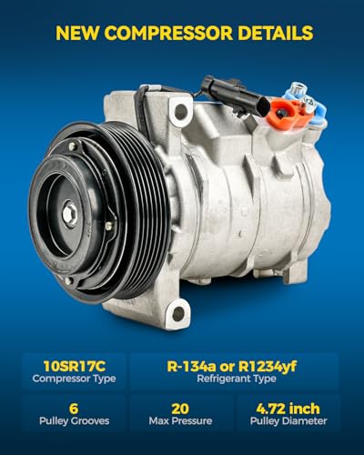 Image of PHILTOP 198385 NEW Air Conditioner AC Compressor with Clutch for Dodge Journey 2009 2010 2011 2012 2013 2014 2015 2016 2017 2018 2019 2.4L, Journey 2020
