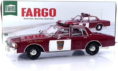 1987 Chevy Caprice Burgundy w/Burgundy Interior Minnesota State Trooper Fargo 1996 Movie Artisan Collection 1/18 Diecast Model Car by Greenlight 19125