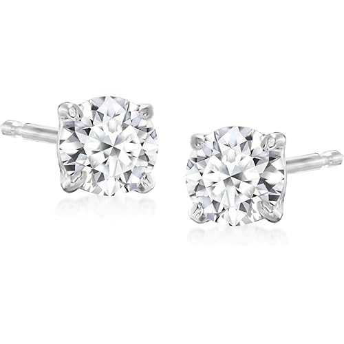 Ross-Simons 0.50 ct. t.w. Lab-Grown Diamond Stud Earrings in Sterling Silver
