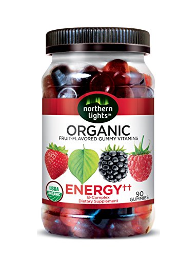 Northern Lights Organic Energy Gummy Vitamins with B-Complex, 90 Count (30 Day Supply)