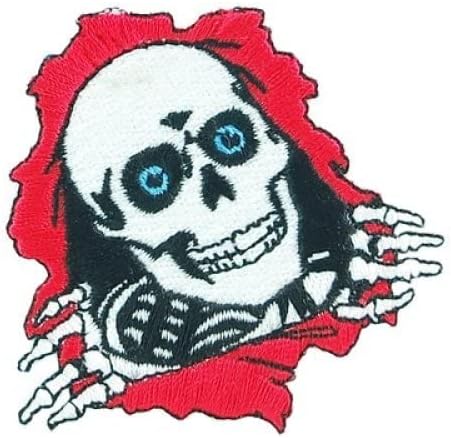 Écusson Powell Peralta Classic Cross Bones - Broderie Skate Vintage, Logo Iconique