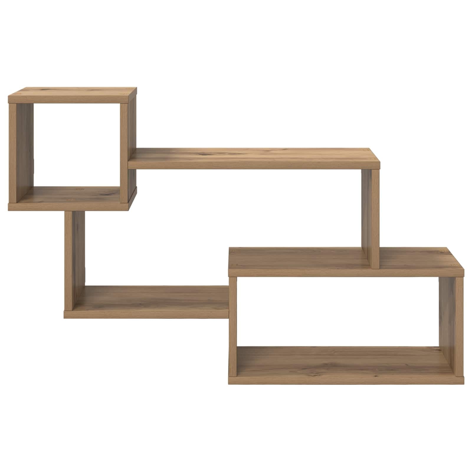 Schwebendes Wandregal aus Holzwerkstoff Braun 87 x 20 x 55 cm, platzsparende Wandhalterung mit reichlich Stauraum, multifunktionale Ablage für Wohnzimmer, Schlafzimmer, Büro und Küche