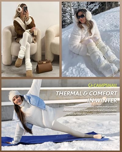 Image of CAMPSNAIL Fleece Lined Leggings Women - Thick Winter Thermal Warm Pants