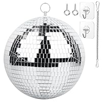 Palla Da Discoteca Specchiata Relaxdays - &Oslash; 20cm, Argento, Per Feste E Decorazione