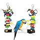 Allazone Bird Parrot Toys, 4 Stück Sitzstangen Vögel, Große Papageienschaukel Vogelschaukel Schaukel, Sitzstangen für Vögel, Vögel Spielzeug Vogel Papagei Schaukel Spielzeug