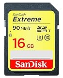 Capacidad: 16 GB Sandisk 16GB Extreme SDHC U3/Class 10 16GB SDHC UHS-I Class 10 Memoria Flash - Tarjeta de Memoria (SDHC, -25-85 °C, Negro, -40-85 °C, UHS-I, Class 10)