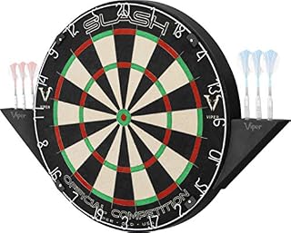 Viper Slash Official Competition Bristle Steel Tip Dartboard Set with Staple-Free Ultra-Thin Metal