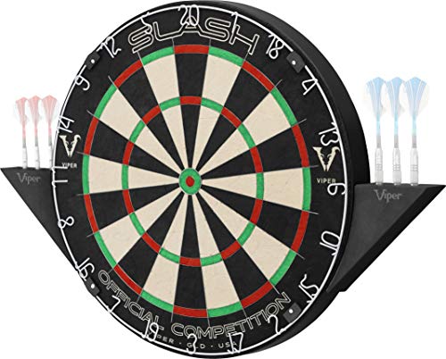 Viper Slash Official Competition Bristle Steel Tip Dartboard Set with Staple-Free Ultra-Thin Metal