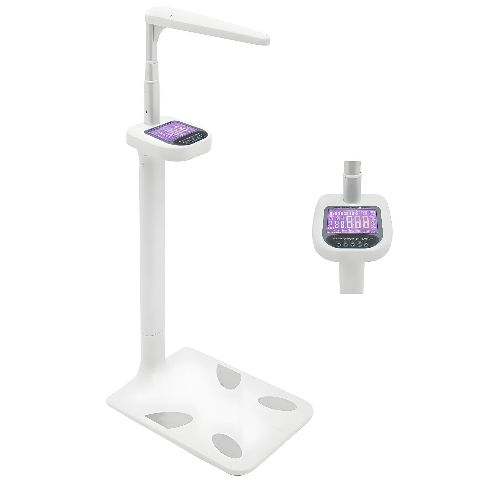 Báscula digital profesional para médicos, báscula para consultorio médico con pantalla LCD, báscula inteligente para medir peso y altura, dispositivo para medir grasa corporal, ideal para gimnasio y