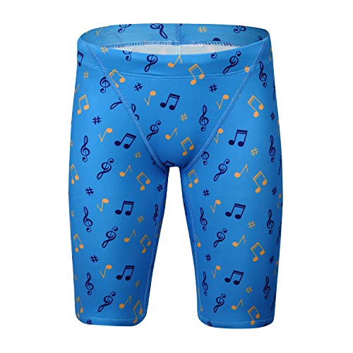 BELE ROY Boys Swim Jammers Quick Dry Youth Swimming Jammer Shorts UPF 50+ (A1/Dark Blue, Large(27