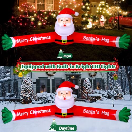 Père Noël gonflable 3m : finie la déco extérieure difficile - 5