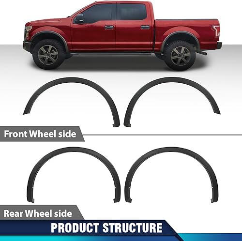 Vista 100 de PIT66 CJ5Z-16268-AB - Extensión de guardabarros compatible con la moldura del arco del paso de rueda delantero izquierdo