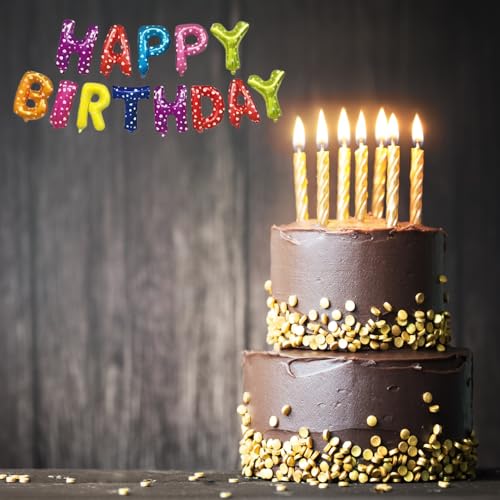 Image of KITTER Happy Birthday Letters Foil Balloon Set for Decoration | Multicolour Happy Birth Day Balloons Banner Set for Boys, Girls, Adults | Colorful Birthday Letters Foil Banner Balloons