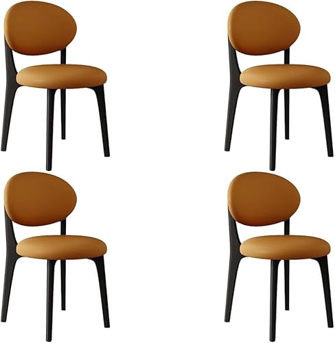 Miniatura 59 de YVYKFZD Juego de sillas de comedor, sillas de cocina de madera maciza, silla de comedor de granja con respaldo curvo, silla tapizada de cuero para