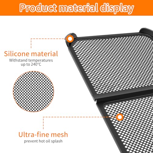 Guarda Salpicaduras para Freidora de Aire, Protector de Silicona Resistente al Calor para AF500EU, Protege Elemento Calefactor y Ventilador, Plegable y Seguro para Lavavajillas miniatura 6
