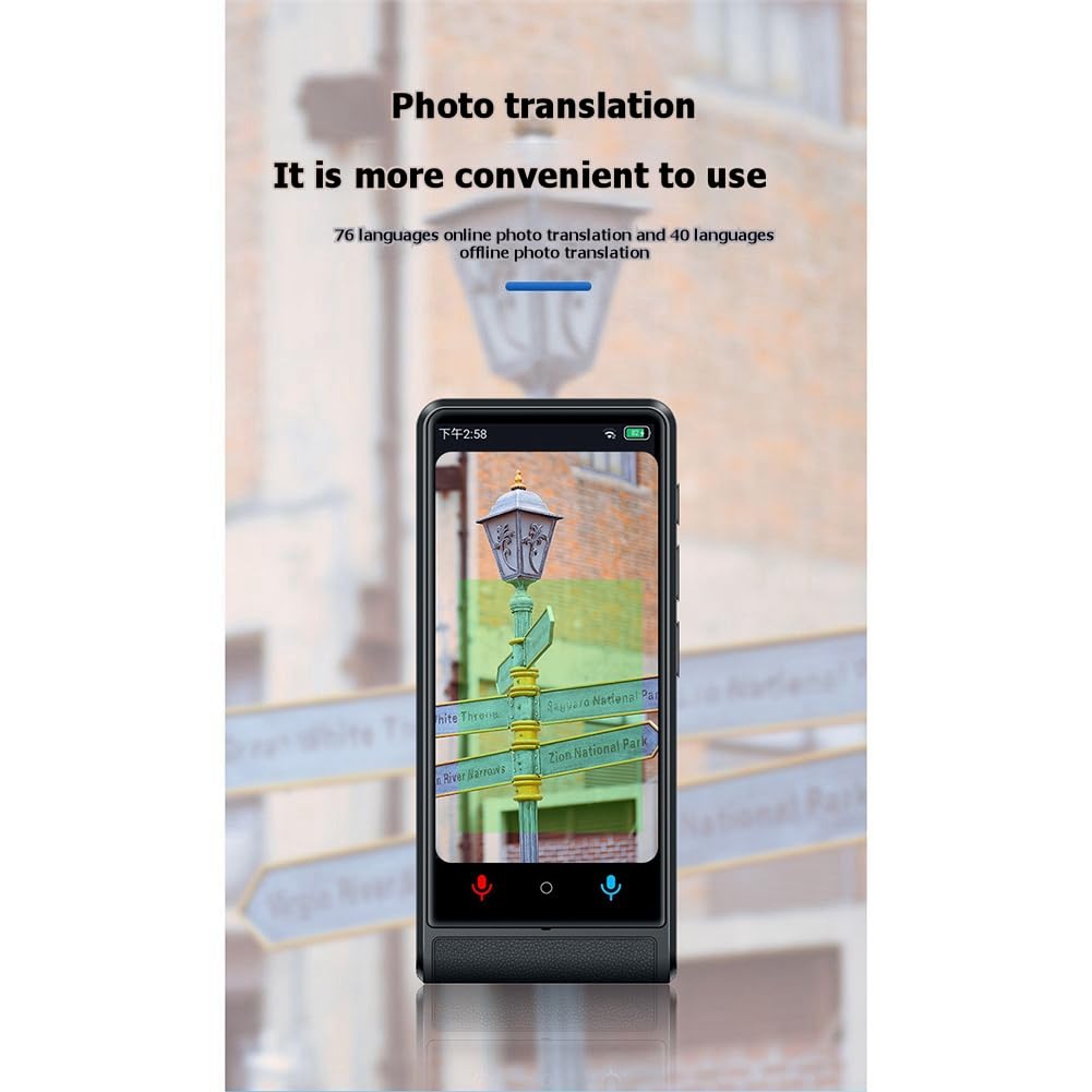 Dispositif de Traduction Vocale Intelligent 138 Langues Traduction en Temps Réel Portable Traduction Instantanée pour les Voyages, les Affaires et les Études.