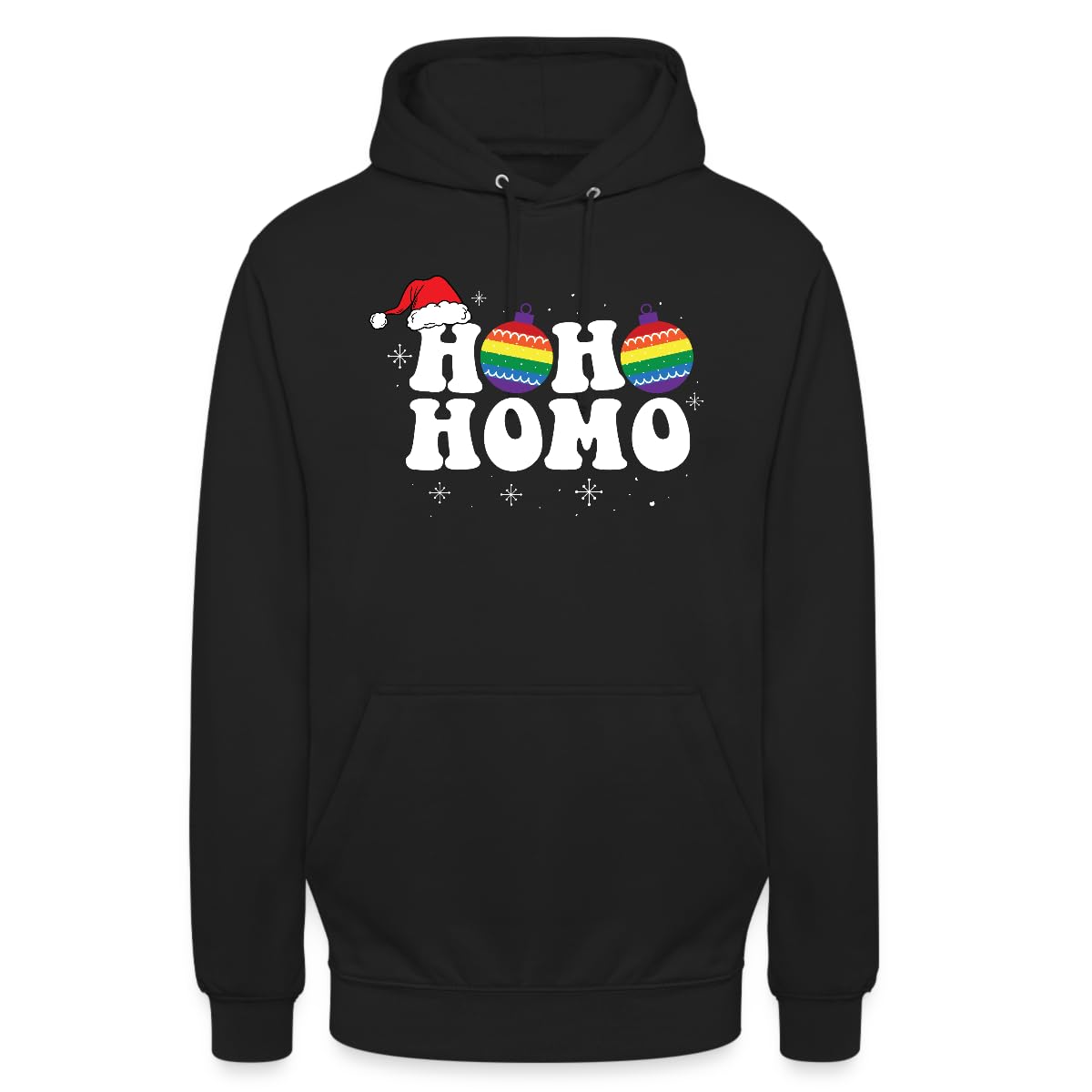 LGBT Gay Arcobaleno Ho Ho Homo Christmas - Maglione natalizio