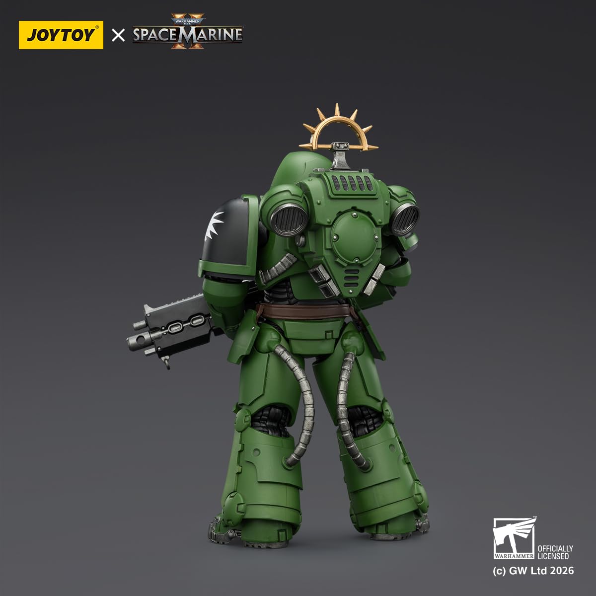 TOYVERSE JOYTOY Warhammer 40 000 Game Edition Salamanders Heavy Intercessor z ciężkim karabinem śrubowym i pistoletem na śruby, ruchoma figurka akcji, 12,7 cm, od 15