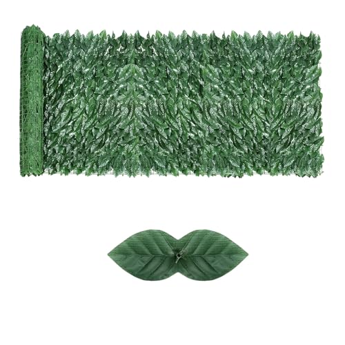 Artificial Ivy Privacy Fence Screen,39.4' X 99' UV-Anti Fake Leaves Plant Vine,Privacy Hedges Wall...