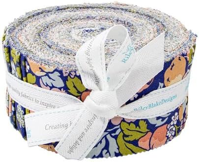 Liberty Tree of Life Woodland Pastels Jelly Roll (40 Pieces) by Liberty Fabrics for Riley Blake 2.5 x 44 inches (6.35 cm x 111.76 cm) Fabric Strips DIY Quilt Fabric