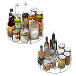 SANNO Round Lazy Susan Rotating Turntable Storage Container Rotating Organizer Spinning Organizer Bins for Kitchen Cabinet, Pantry, Refrigerator, Countertop,Set of 2 - Image 4