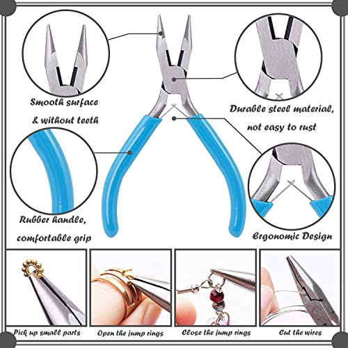 Songin SONGIN-PLIERS-3PCS Jewelry Pliers, Songin 3 Pack Jewelry Pliers Set Tools Includes Needle Nose Pliers Round Nose Pliers Wire Cutters Chain Nose Pliers thumb #4