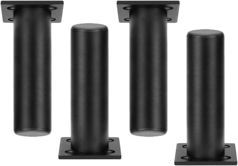 Furniture Leg Sofa Legs, 4 Pieces Adjustable Furniture Legs Furniture Feet Metal Supporting Feet Cabinet feet,Used in Sofa Cabinet Dressing Table Shoe Cabinet,Black