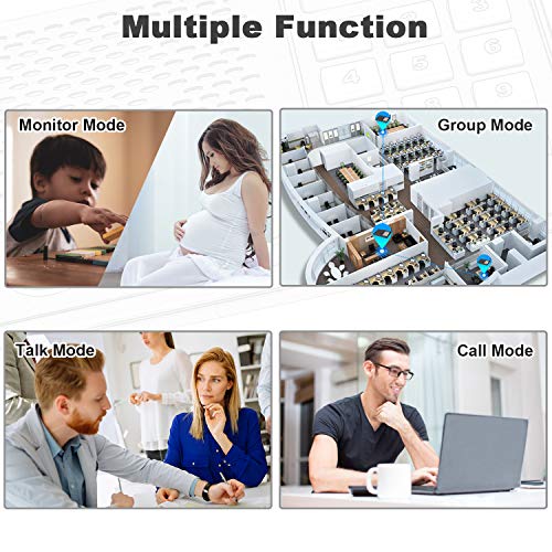 Intercoms Wireless for Home - GLCON Wireless Intercom 1 Mile Long Range 10 Channel 3 Code - Room to Room Home Intercom System for House Office Business Gate (3 Packs) [2020 New Version] - Thumbnail 3