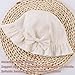 Summer Baby Hats for Girls Cotton Infant Sun Hat Bowknot Toddler Bucket Hats 0-2 Years (XS, Beige-Peach Flower)