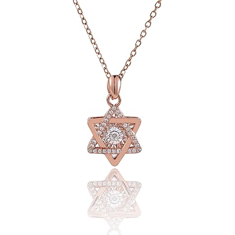 Circle Necklace for Women 18K Gold Plated Cubic Zirconia Roman Numeral Interlocking...