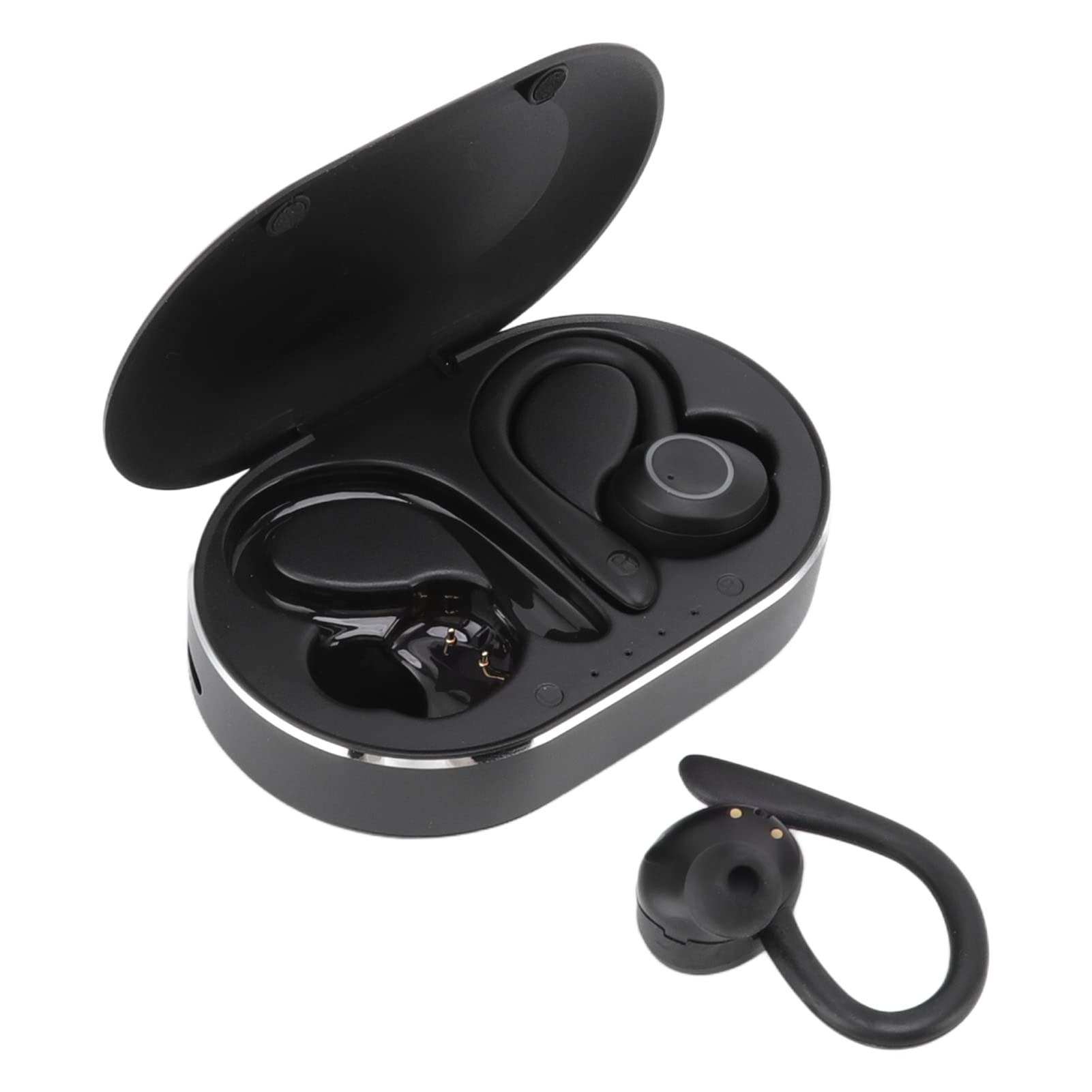 GOWENIC Earbuds Headset, Waterproof Bluetooth Earphone with Earhook for Sports Travel (Black)