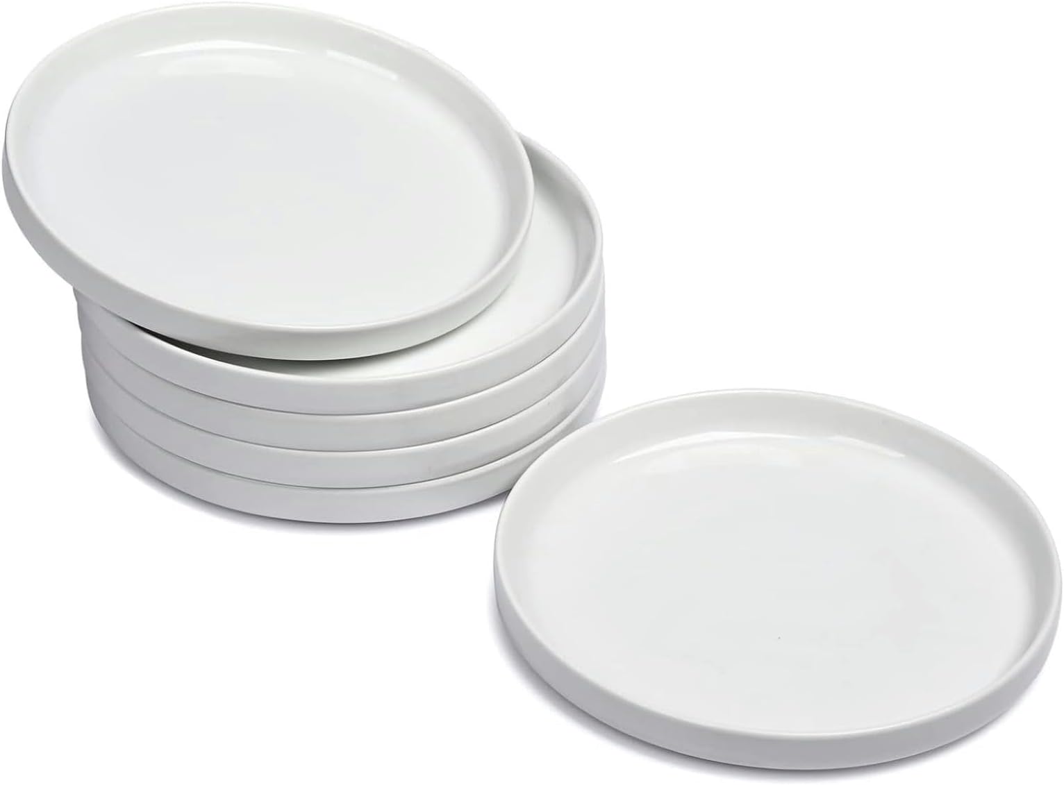 Ceramic Appetizer Plates Set of 6, Small Dessert Plates 7 Inch