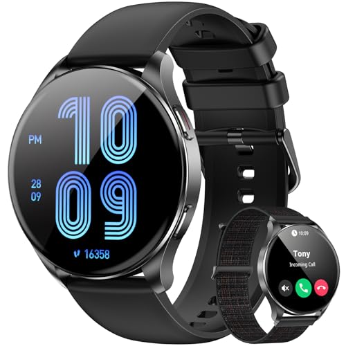 Blackview Smart Watch for Men Women Answer/Make Call, 1.43 AMOLED Ultra-HD Screen Fitness Watch with Heart Rate/Sleep/SpO2/Stress Monitor, 110+Sports IP68 Waterproof Activity Tracker for iOS Android