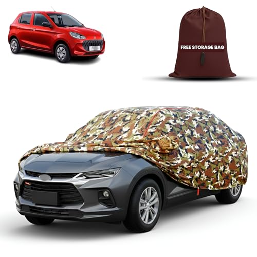 Image of MORNYRAY Car Cover for Maruti Suzuki Alto K10 | Fully Waterproof Car Body Cover | with Mirror & Antenna Pocket | Dustproof, Windproof & Anti-Scratch Lining, Camouflage