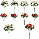 Zoom IMG-2 xueyegongji rose rosse fiori artificiali Zoom IMG-2 xueyegongji rose rosse fiori artificiali