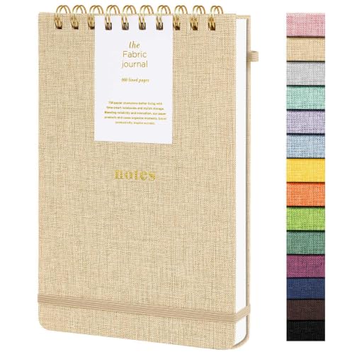 Cuaderno rayado A5 para universidad y trabajo con soporte para bolígrafo y hojas de 100 g/m²