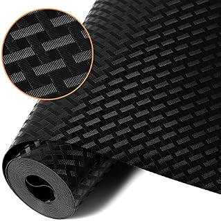 Shelf Liners for Kitchen Cabinets Drawer Liners for Kitchen Waterproof Black Shelf Liner Non-Adhesive EVA Refrigerator Liners Oil-Proof Fridge Mat for Cabinet, Drawer, Cupboard Mats 44cm x 200cm
