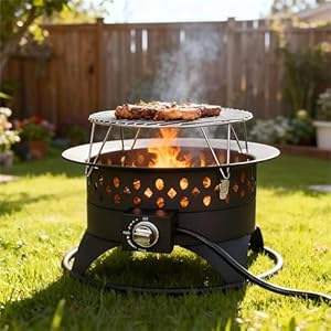 Breezz 20 Inch Propane Fire Pit wit...