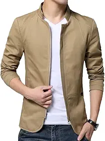 Blazer masculino casual slim fit com colarinho para negócios ou uso formal com fecho de botão único liso