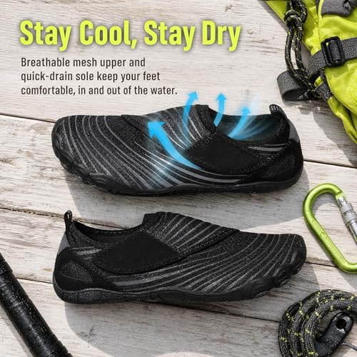 Image of Hike Barefoot Shoes Womens Men,Unisex Barefoot Water Shoes Breathable, Anti-Slip Hiking Footwear for Athletic Wide Toe Shoe Footwear for Hiking, Walking, Running, Yoga, and Water Sports