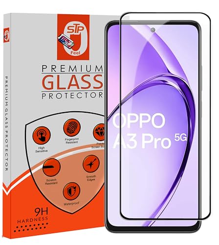 Image of Premium Tempered Glass Screen Protector Guard Compatible For Oppo A3 Pro 5G (6.67 Inch, Pack of 1) | Edge to Edge Coverage With Easy to installation kit