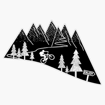 Vision Signs mountain bike mtb cycling bicycle biker gift Sticker Bumper Sticker Vinyl Decal 5inch VISION-XMAS-STICKERS-406
