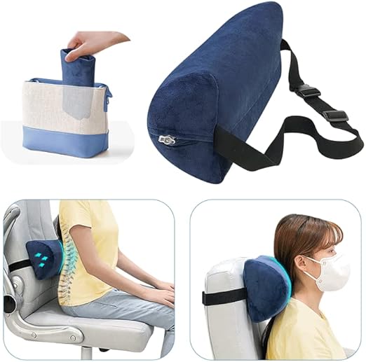 Lumbar Support Pillow for Office Chair Inflatable Airplane