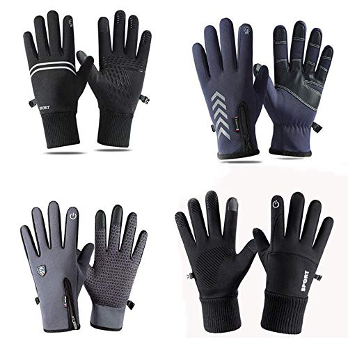 Baoblaze Mulheres Dos Homens de Inverno Térmica Luvas de Tela Sensível Ao Toque de Luva Resistente À