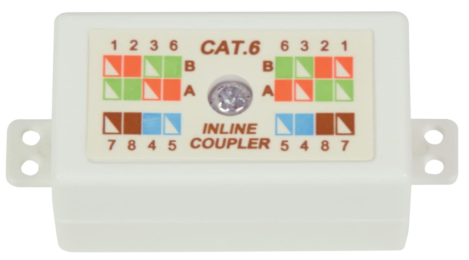 AV:Link | RJ45 Cat 6 Gigabit Inline Punchdown Krone Coupler Joiner for Ethernet Cables