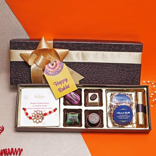 Image of Velvet Fine Chocolates Siblinghood Box| Handmade Chocolates for Rakshabandhan Special | 9 Assorted Chocolates | Perfect for Siblings | Pack of 1