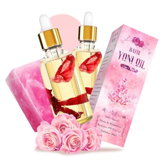 Yoni Soap Bar & 2pcs Yoni Oil Set, 2*30ml Rose Essential Oil 100% Nature Organic Feminine Oil Eliminates Vagina Odor Restores PH Balance for Feminine Care, 3.53oz Handmade Yoni Soap for for Women Ph Balance Vagina Wash