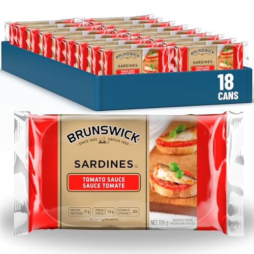 Brunswick Sardines in Tomato Sauce, 106g, 18 Count
