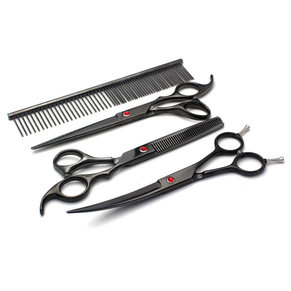 7,0 Pollici Pet Grooming Forbici Kit, Professionale in Acciaio Inox Dog Grooming Saloni Tools con Pettine, per Il Salone, Pet Parrucchiere
